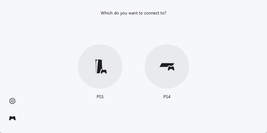 PS Remote Play Connect PS5 or PS4