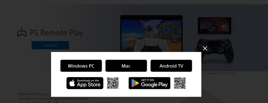 PS Remote Play Supported Platforms