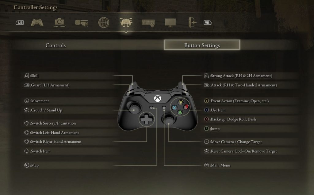 Controls and key mapping for Elden Ring (controller)