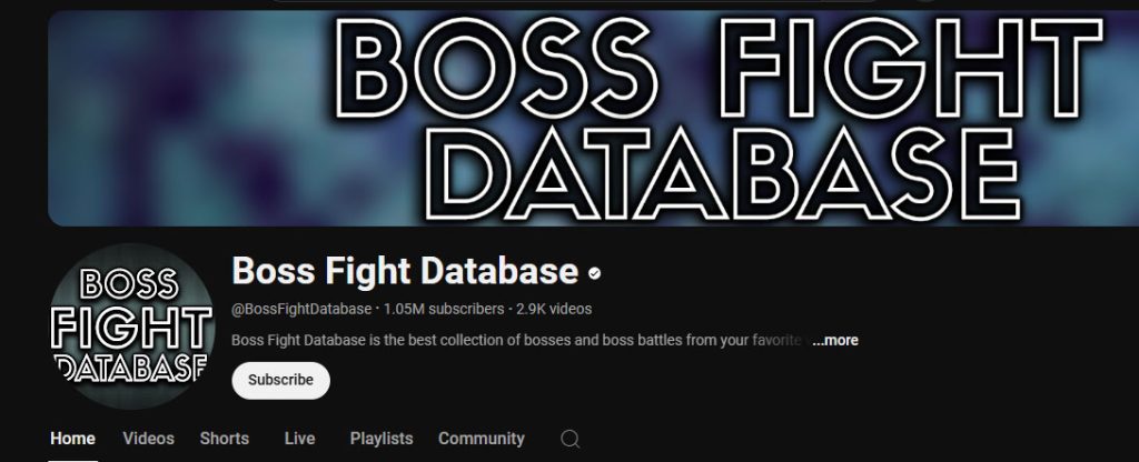 Boss Fight Database YouTube channel
